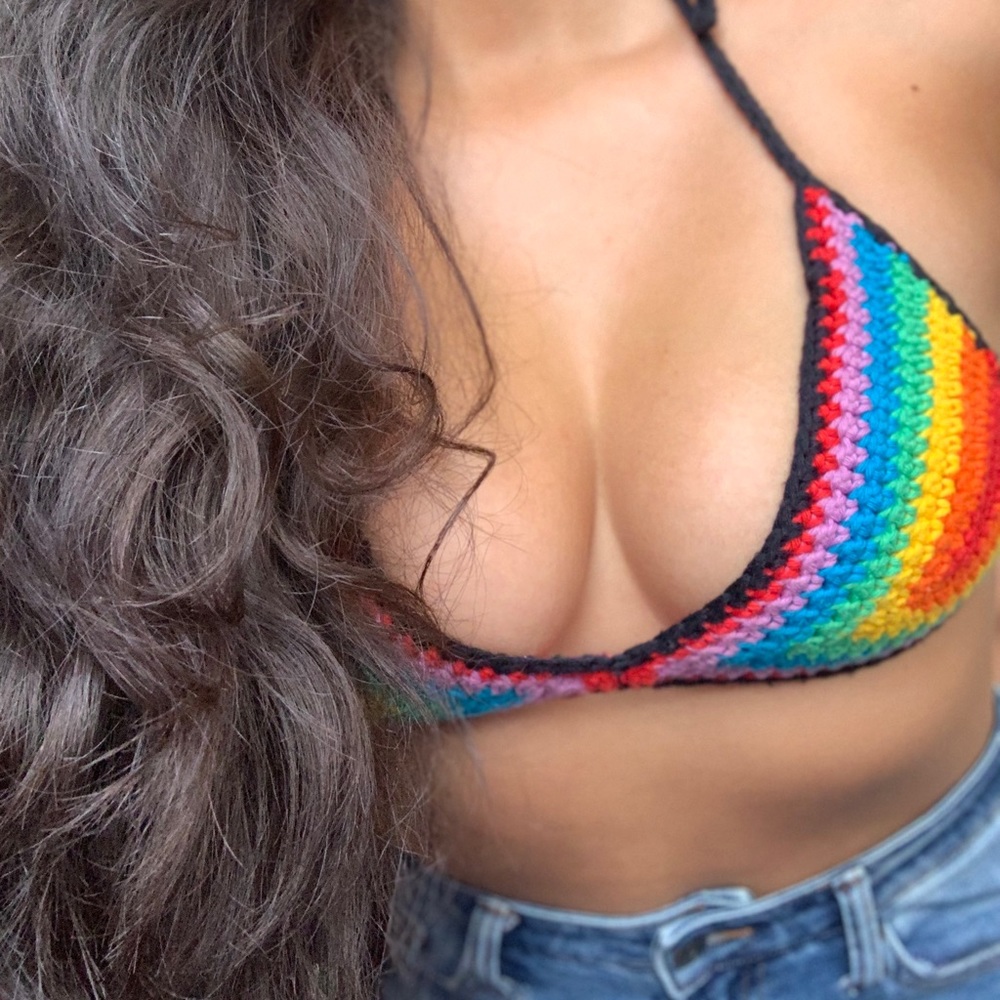 Rainbow top | handmade